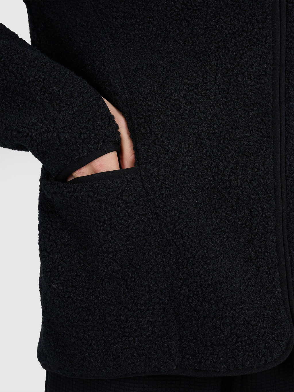 flīsa jaka fleece deep black 4f waw25tflef328 20s 3