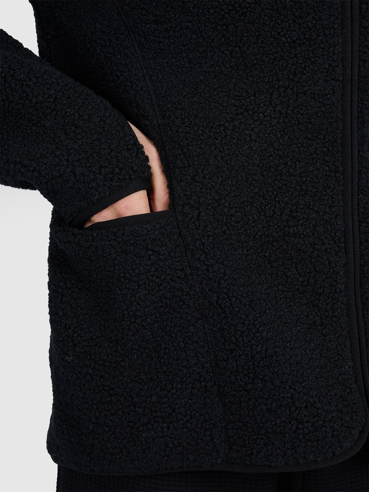 flīsa jaka fleece deep black 4f waw25tflef328 20s 3