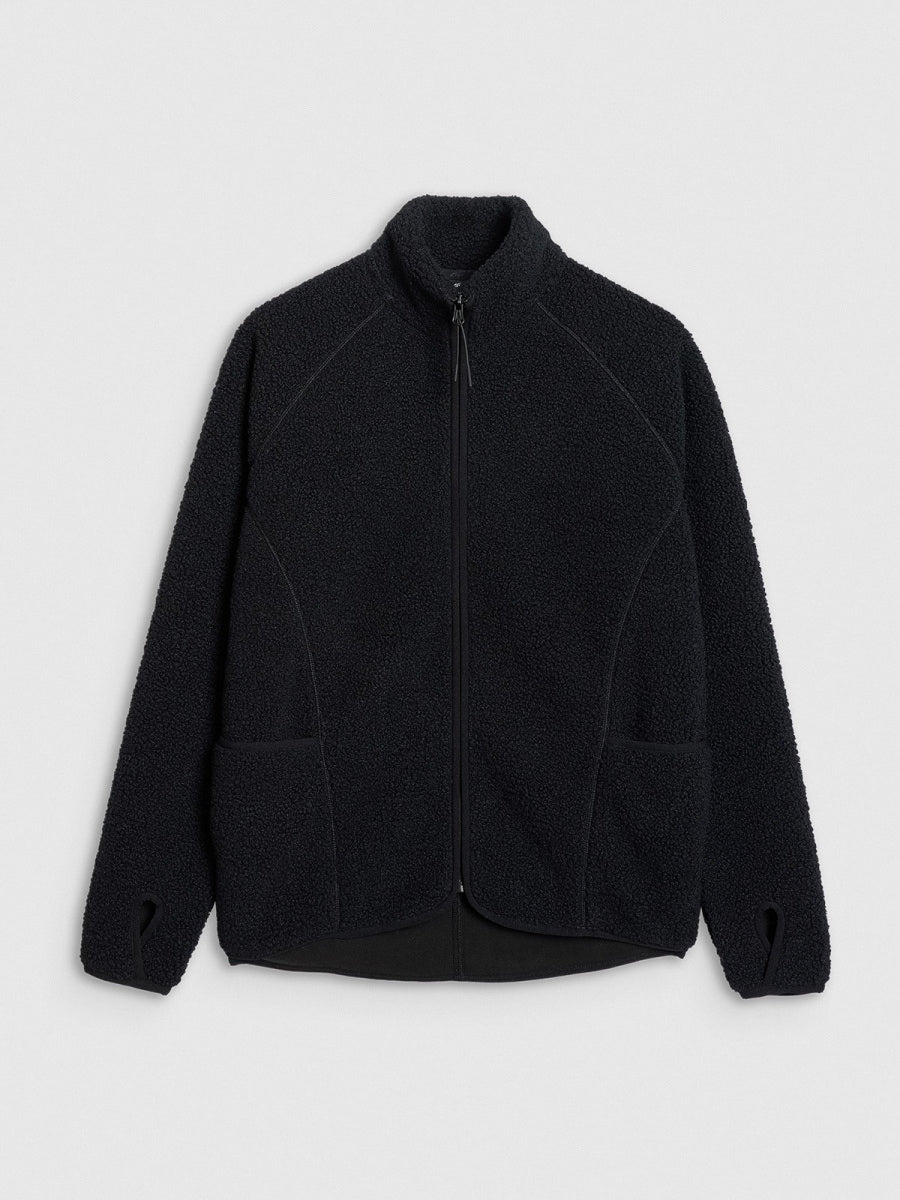 flīsa jaka fleece deep black 4f waw25tflef328 20s 6
