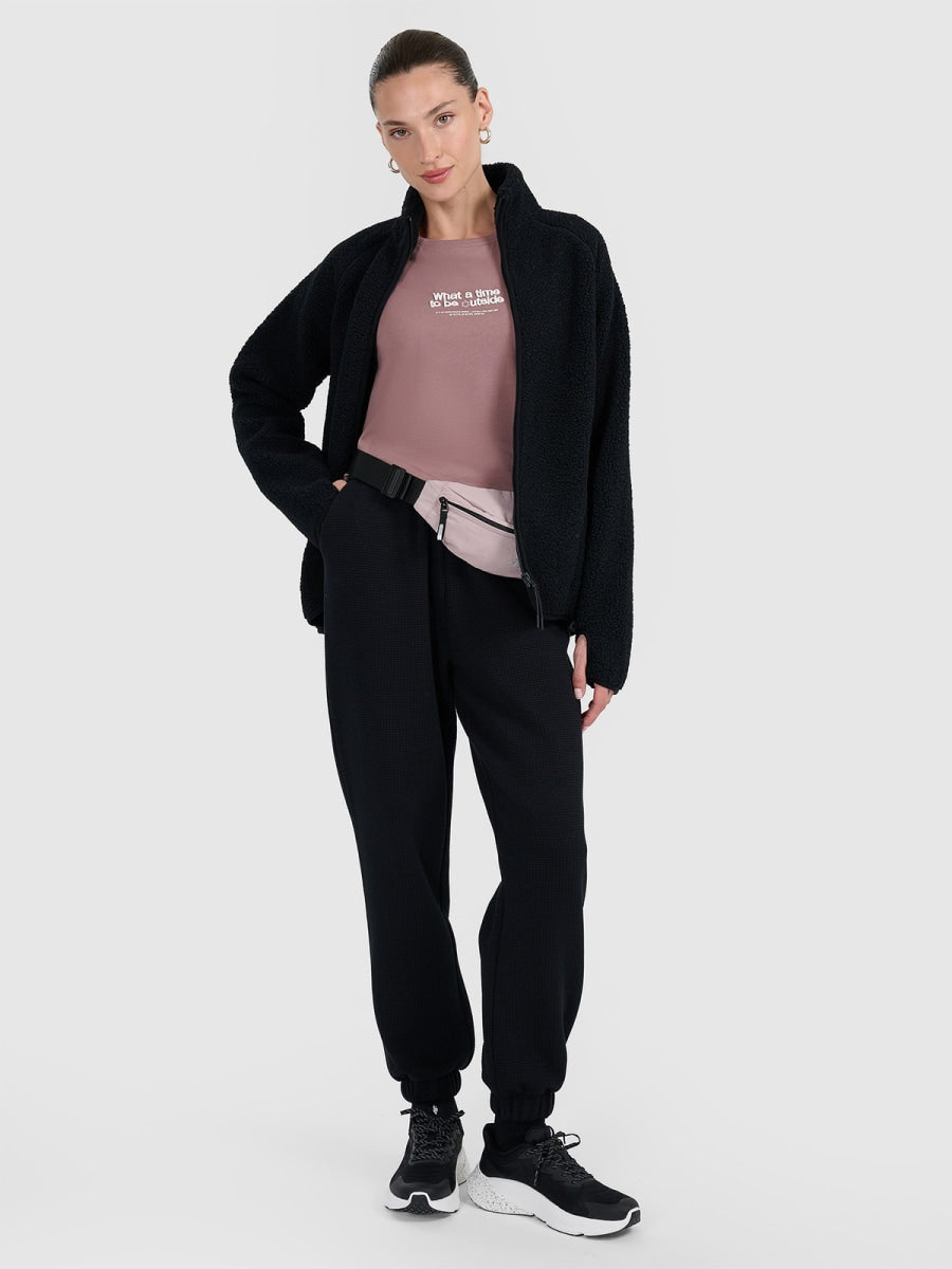 flīsa jaka fleece deep black 4f waw25tflef328 20s