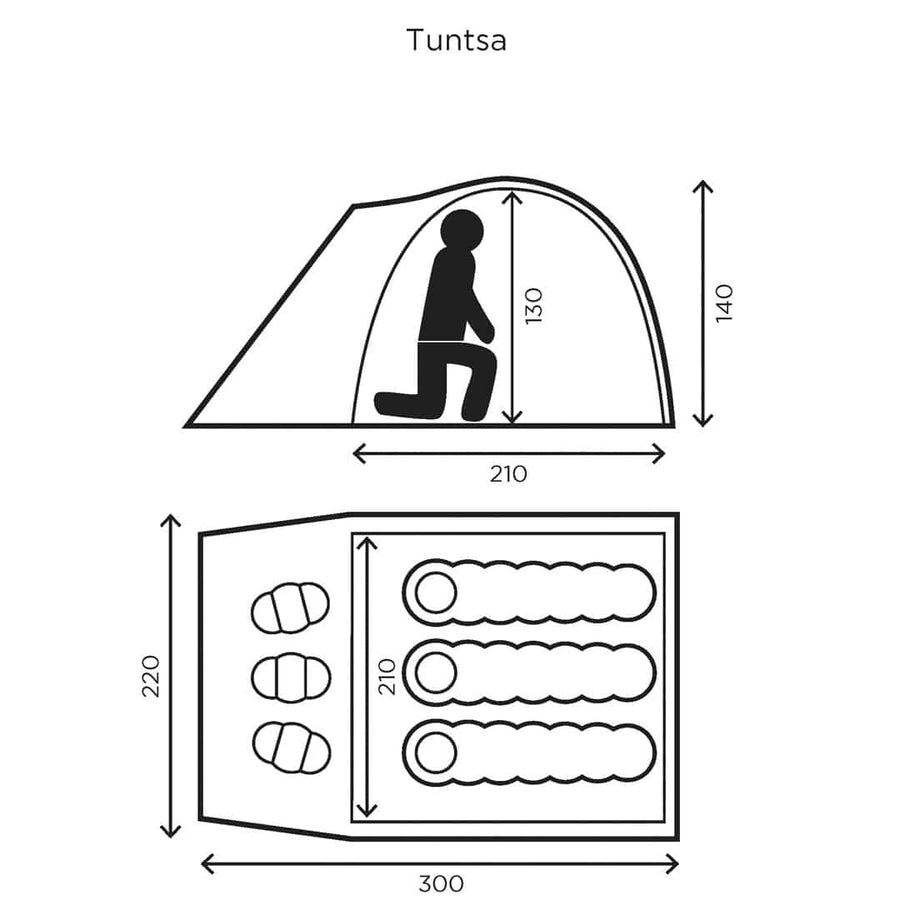 Halti Tuntsa XL 3000 tent, forest green
