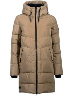 Halti Linjat W puffer parka, Petrified Oak Beige