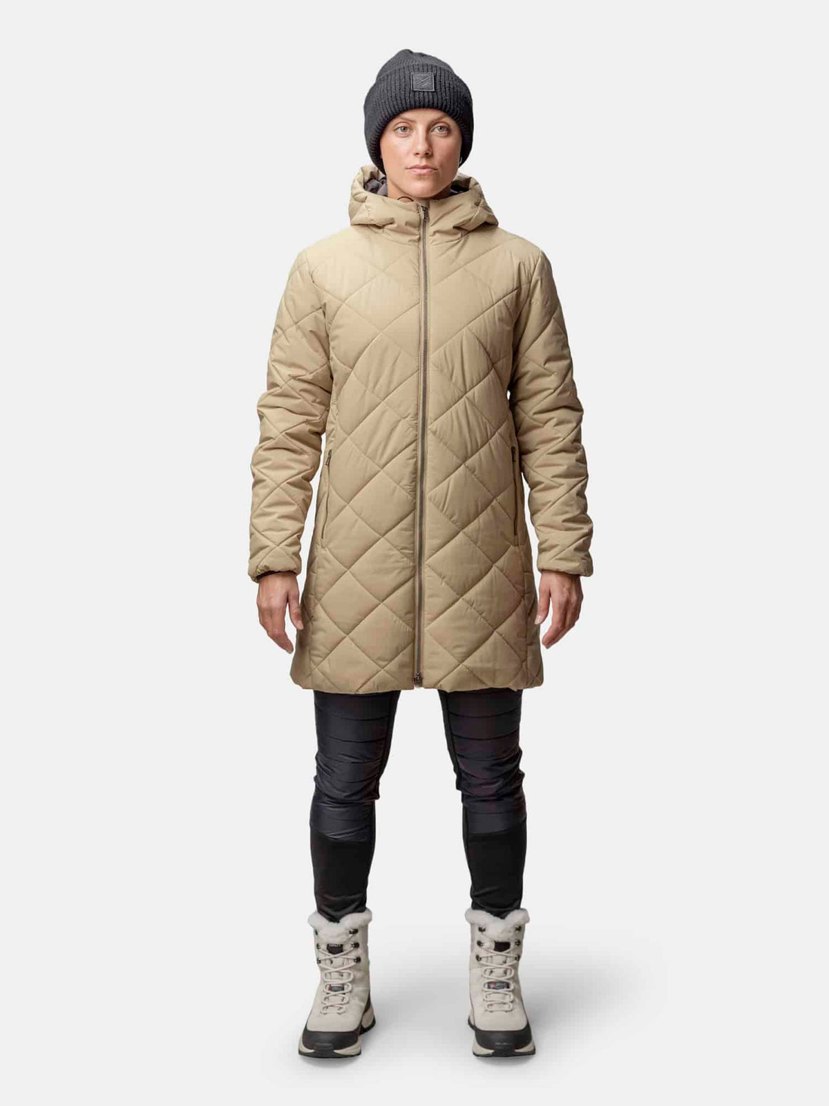 haapa w insulated parka jacket lemon pepper beige ha 065 0575 g05