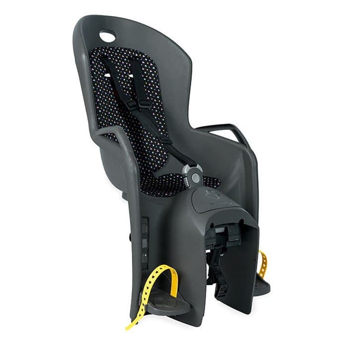 hamax amiga bike child seat + carrier adapter grey