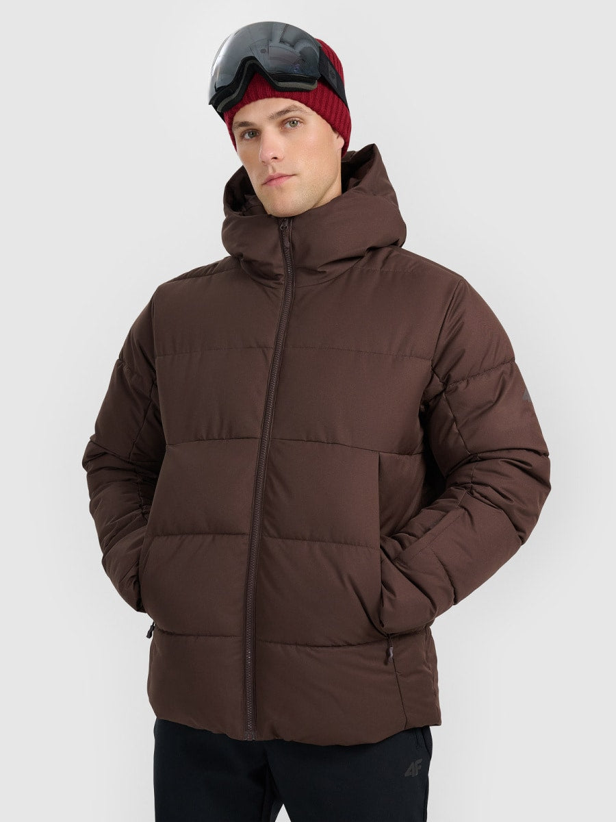 kalnu slēpošanas jaka technical jacket dark brown 4f waw25ttjam0788 80s
