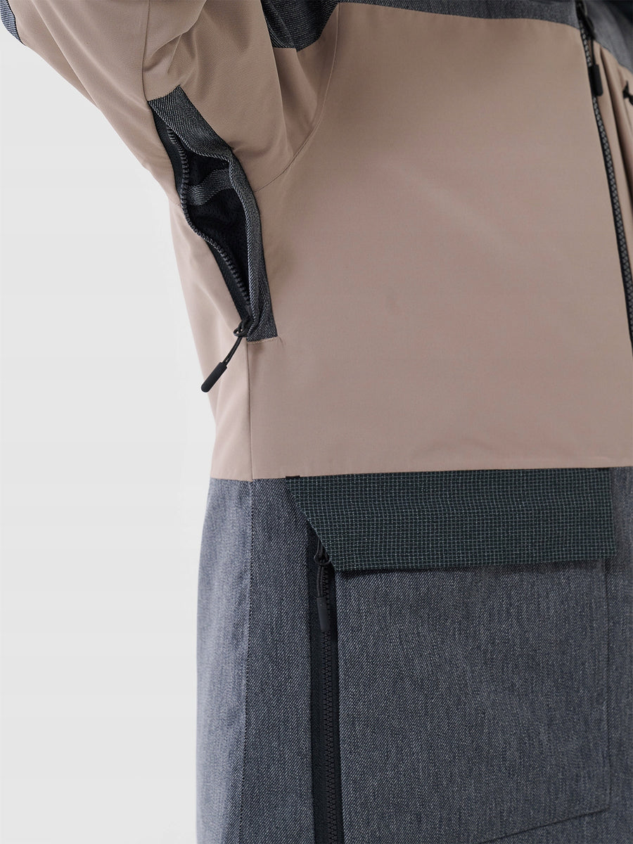 4F TECHNICAL JACKET, LIGHT BROWN/0831