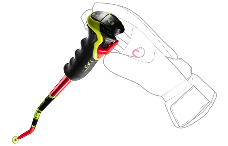 Leki WCR TBS GS 3D, bright red-black-neonyell