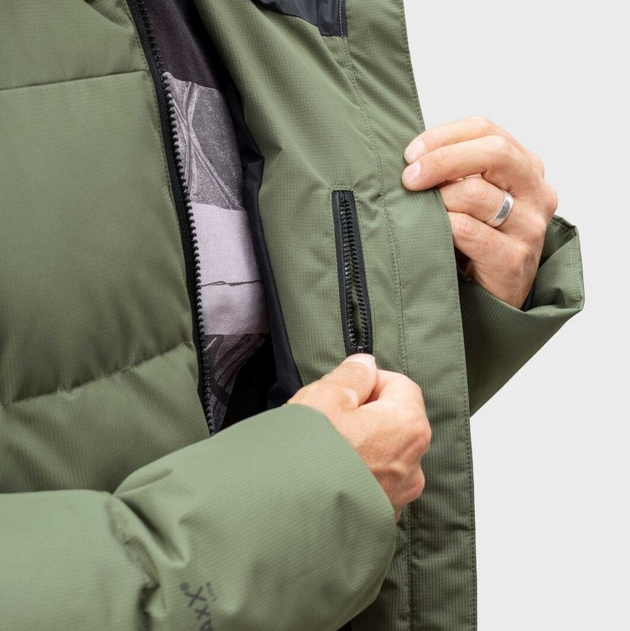 Halti Linjat M puffer parka, Four Leaf Clover Green
