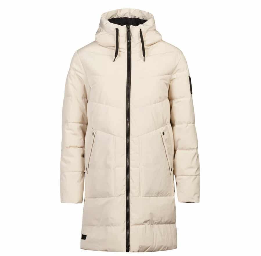 Halti Linjat W puffer parka, Fog Beige