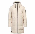 Halti Linjat W puffer parka, Fog Beige