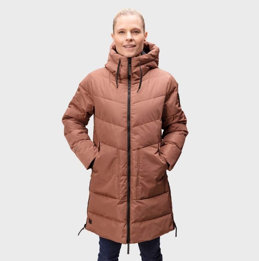 Halti Linjat W puffer parka, Nutmeg Brown