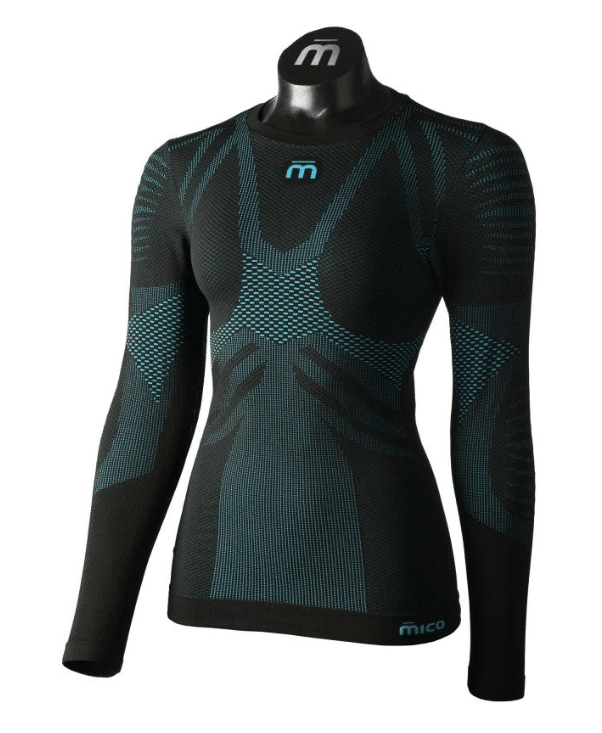 Mico LONG sleeves Round NECK SHIRTEXTRA DRY, NERO/TURCHE