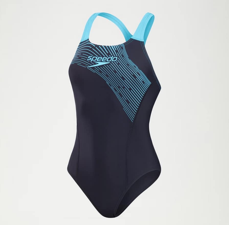 Speedo Medley Logo Medalist 1PC W, True Navy/Spritz