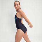 Speedo Medley Logo Medalist 1PC W, True Navy/Spritz