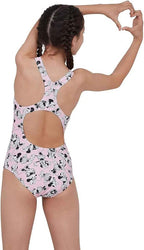 Speedo Minnie Mouse Allover Medalist JF, ‘Powder Blush/Bl