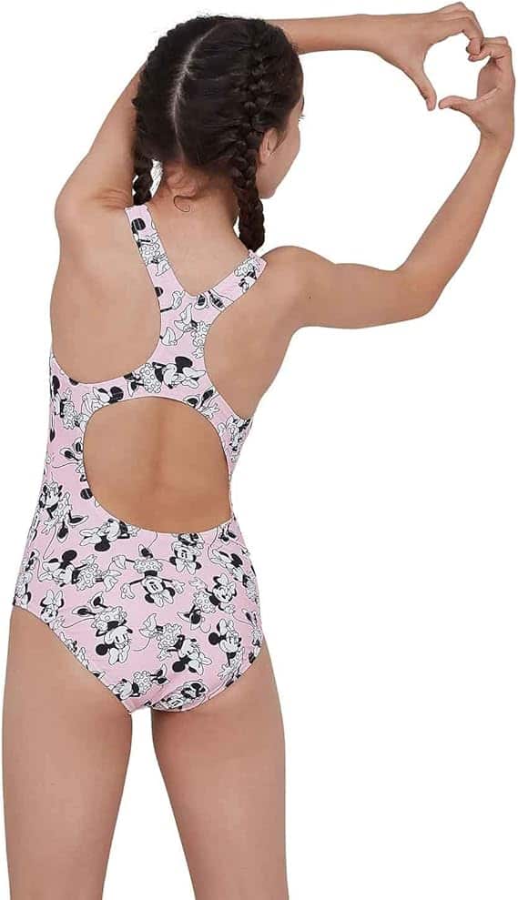 Speedo Minnie Mouse Allover Medalist JF, ‘Powder Blush/Bl