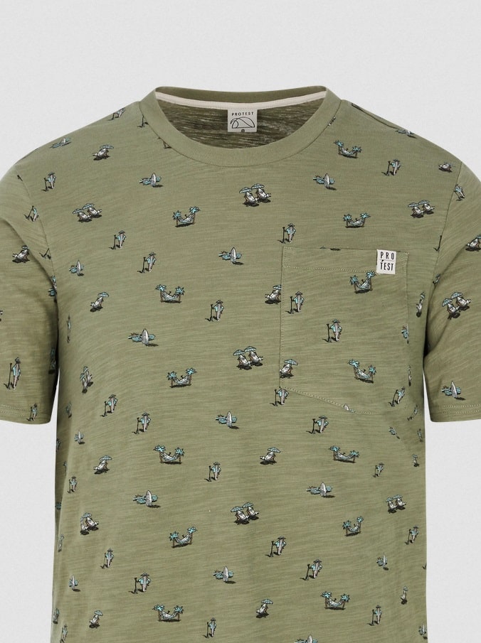 Protest PRTElston t-shirt, Artichoke green