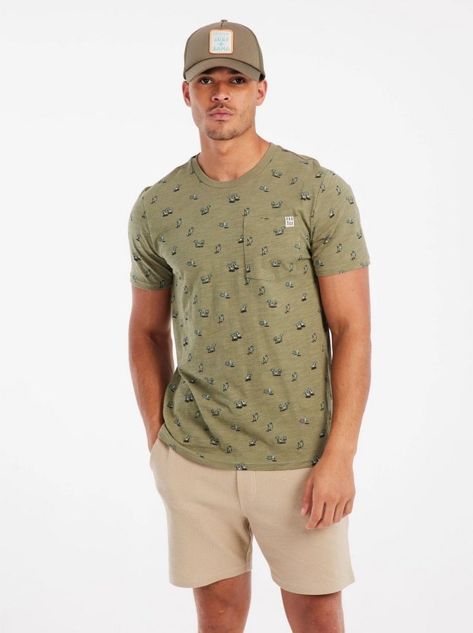 prtelston t shirt artichoke green pr 17751000 476
