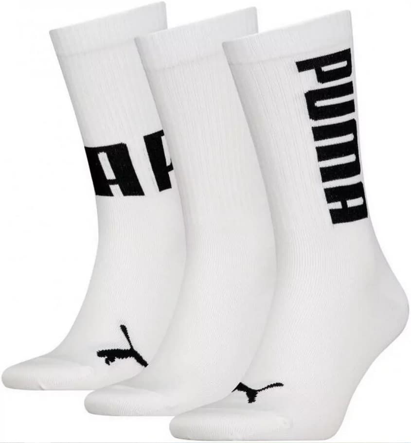 Puma PUMA UNISEX BIG LOGO CREW 3P white
