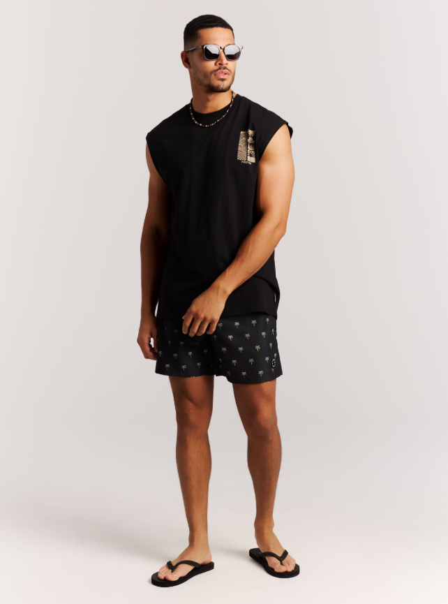 Protest PRTMascot beachshort, True Black