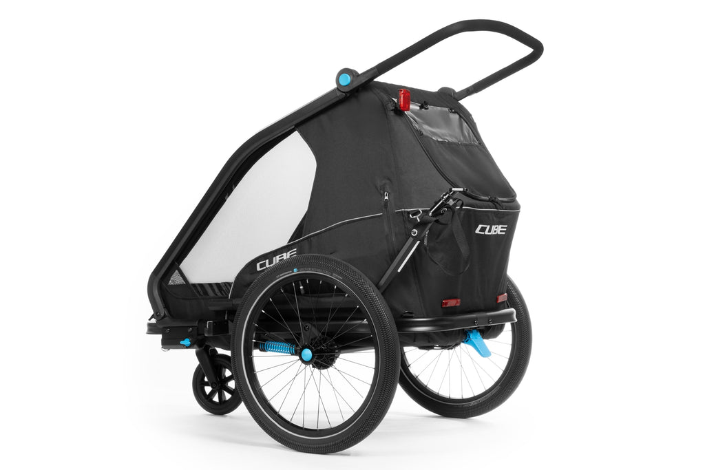 cube cube kids trailer double cmpt black
