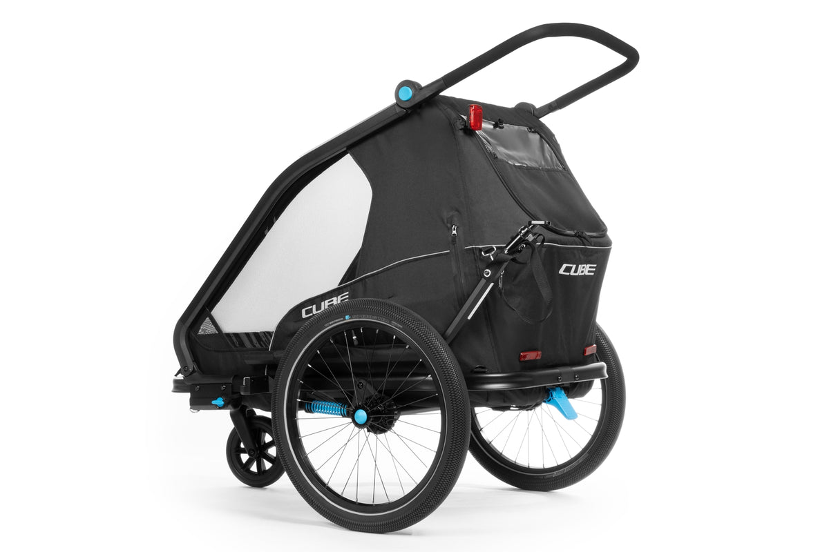 cube cube kids trailer double cmpt black