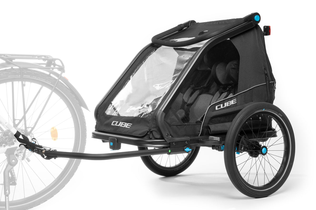 cube cube kids trailer double cmpt black