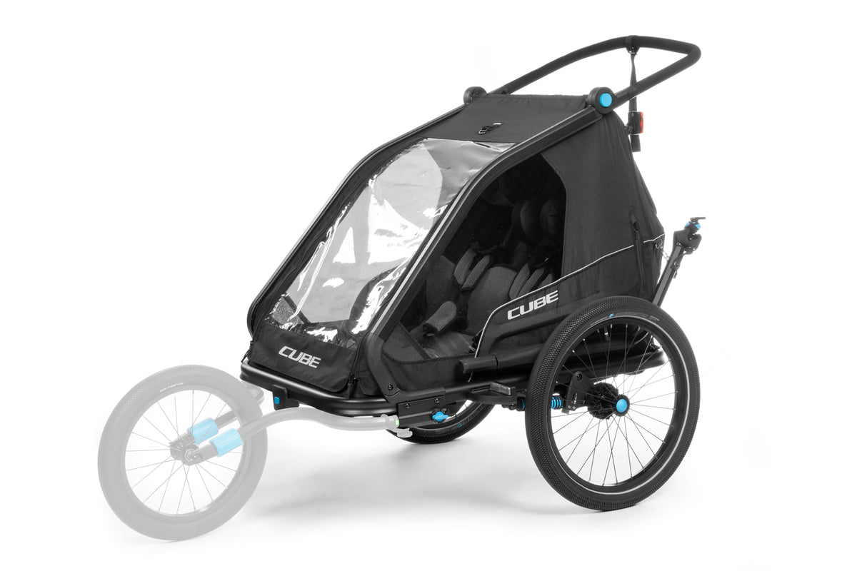 cube cube kids trailer double cmpt black