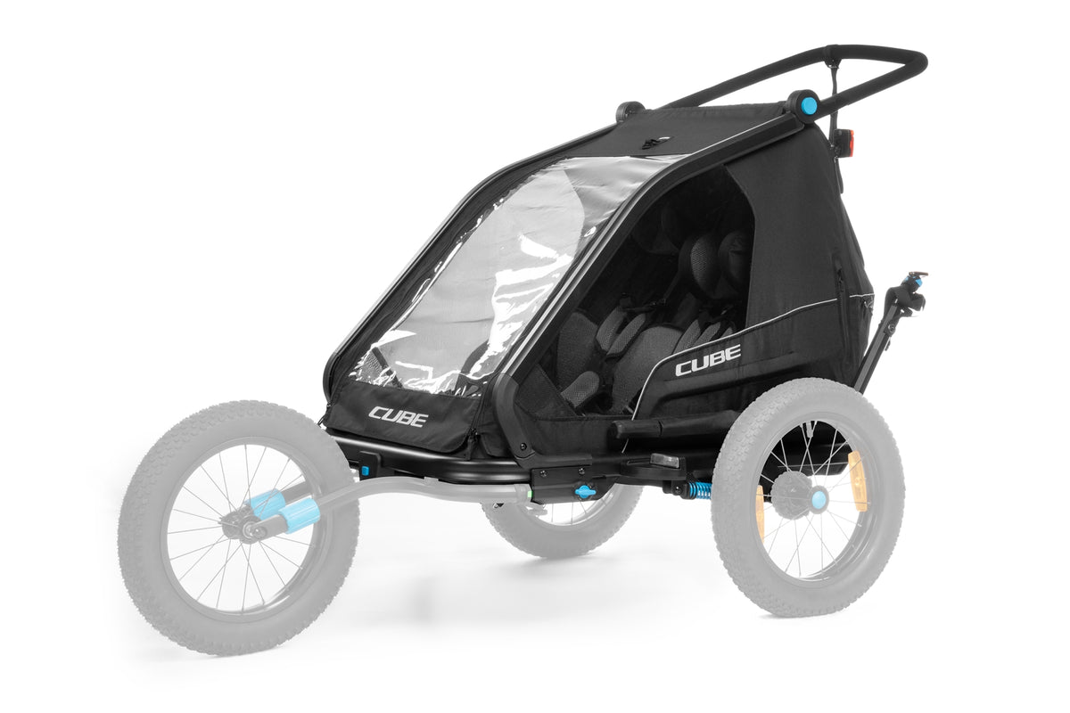 cube cube kids trailer double cmpt black