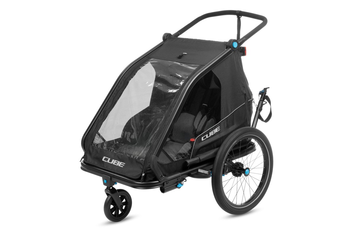 cube cube kids trailer double cmpt black