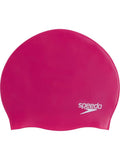 Speedo Plain Moulded Silicone cap, electric pink