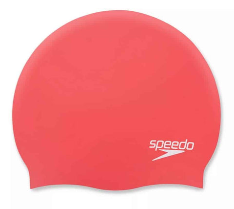 Speedo Plain Moulded silicon cap, phoenix red