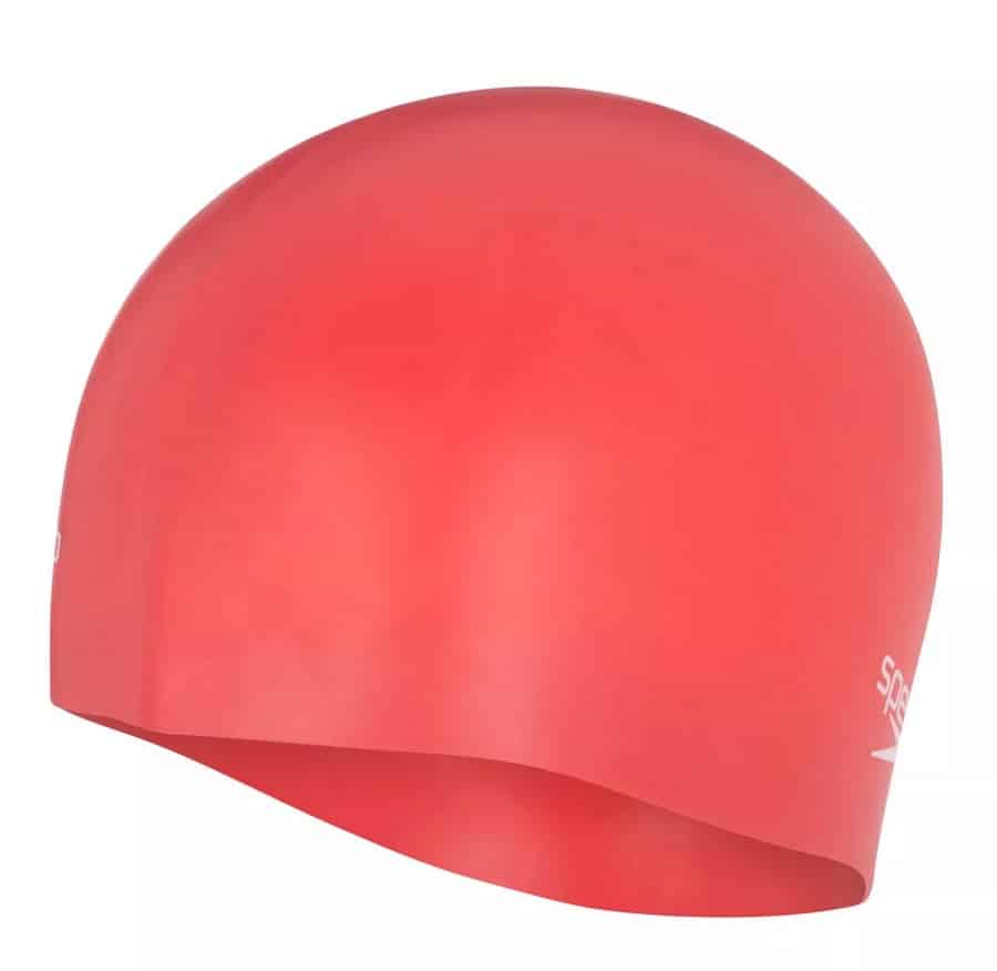Speedo Plain Moulded silicon cap, phoenix red