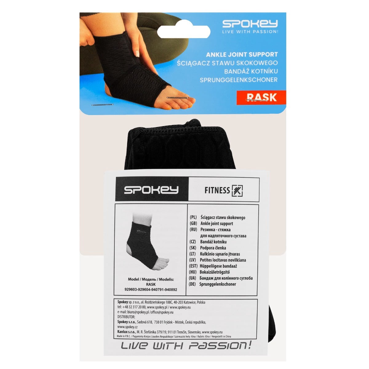 Spokey RASK neoprēna saite potītei, XL