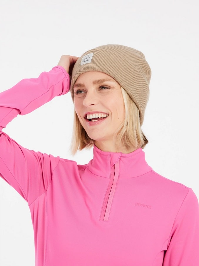 Protest REFABRIZ 1/4 zip top, Foxy Pink