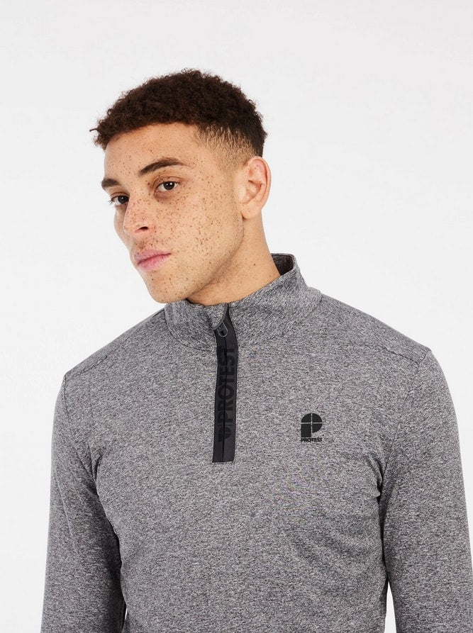 Protest REWILL 1/4 zip active top, Dark Grey Melee