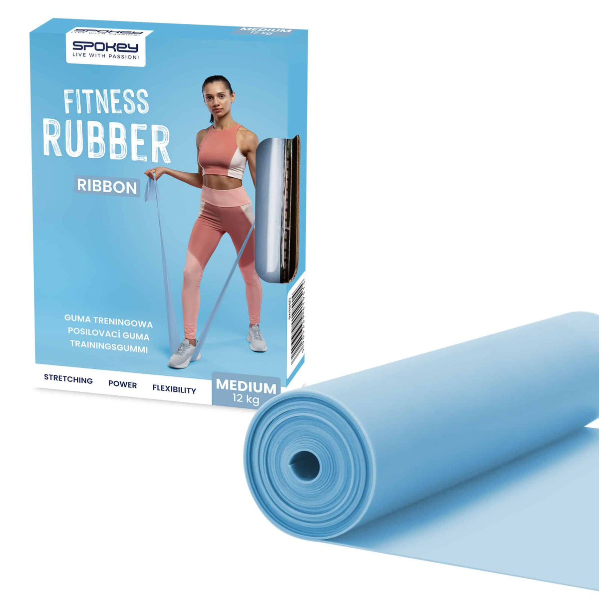 Spokey RIBBON fitnesa gumija medium