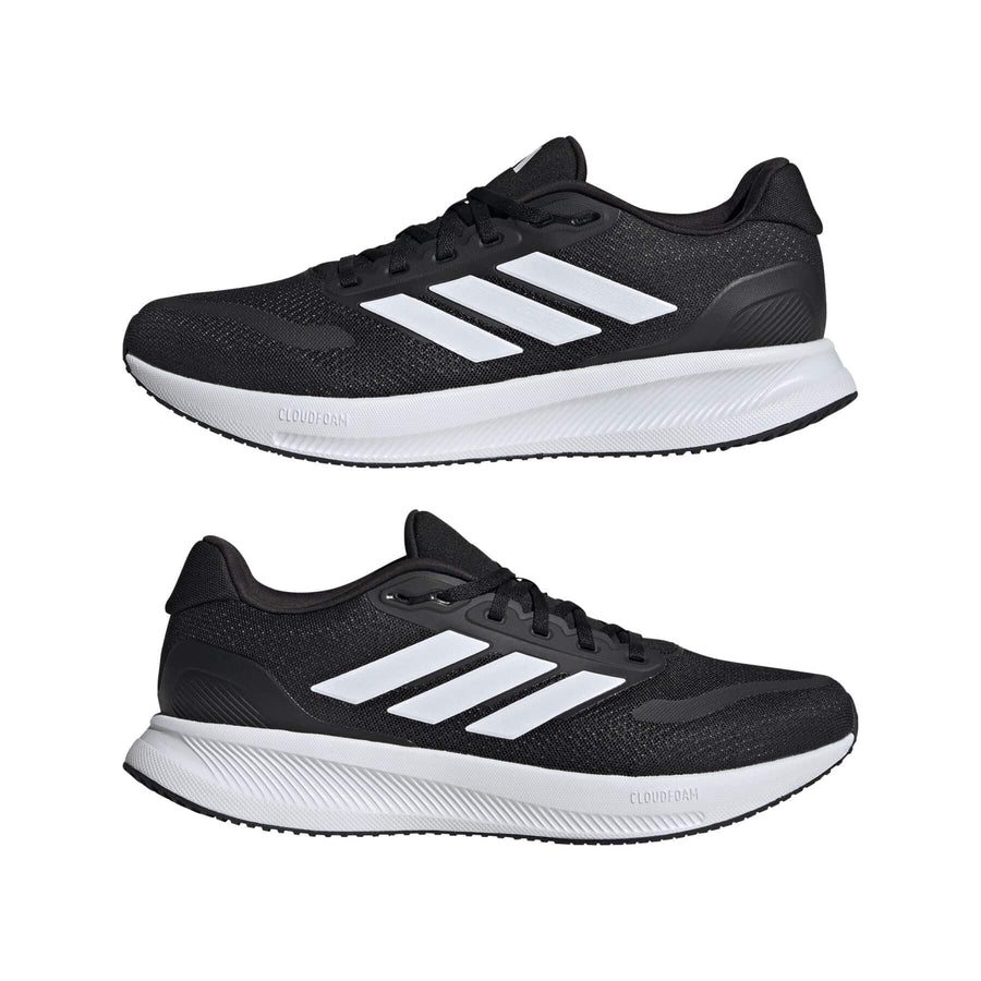Adidas RUNFALCON 4 WIDE  CBLACK/FTWWH