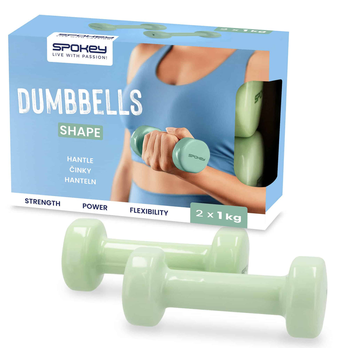 Spokey SHAPE hanteles 2x1kg
