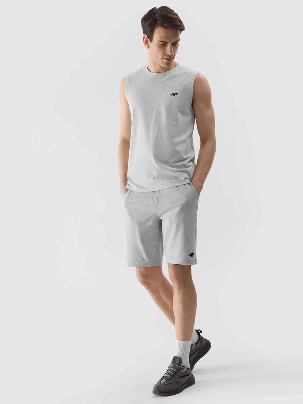 4F SHORTS CAS COLD LIGHT GREY MELANGE