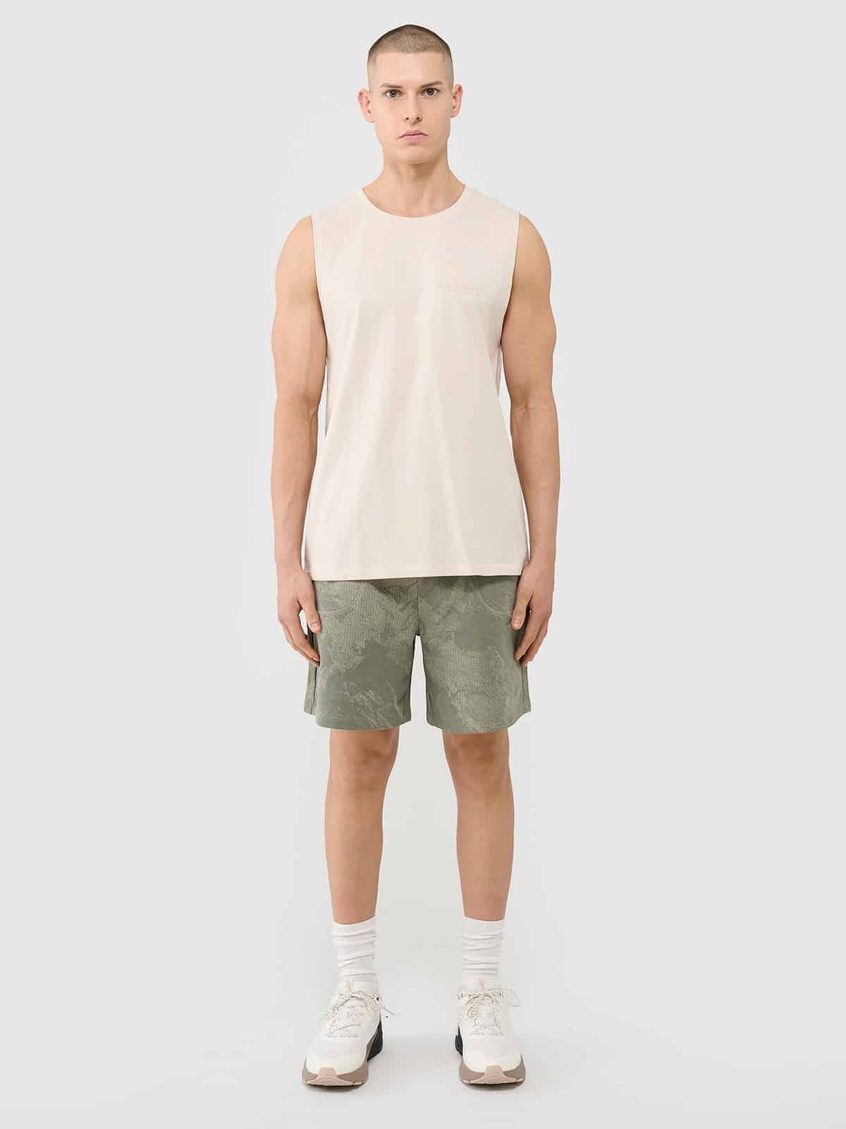 4F SHORTS CAS, OLIVE ALLOVER