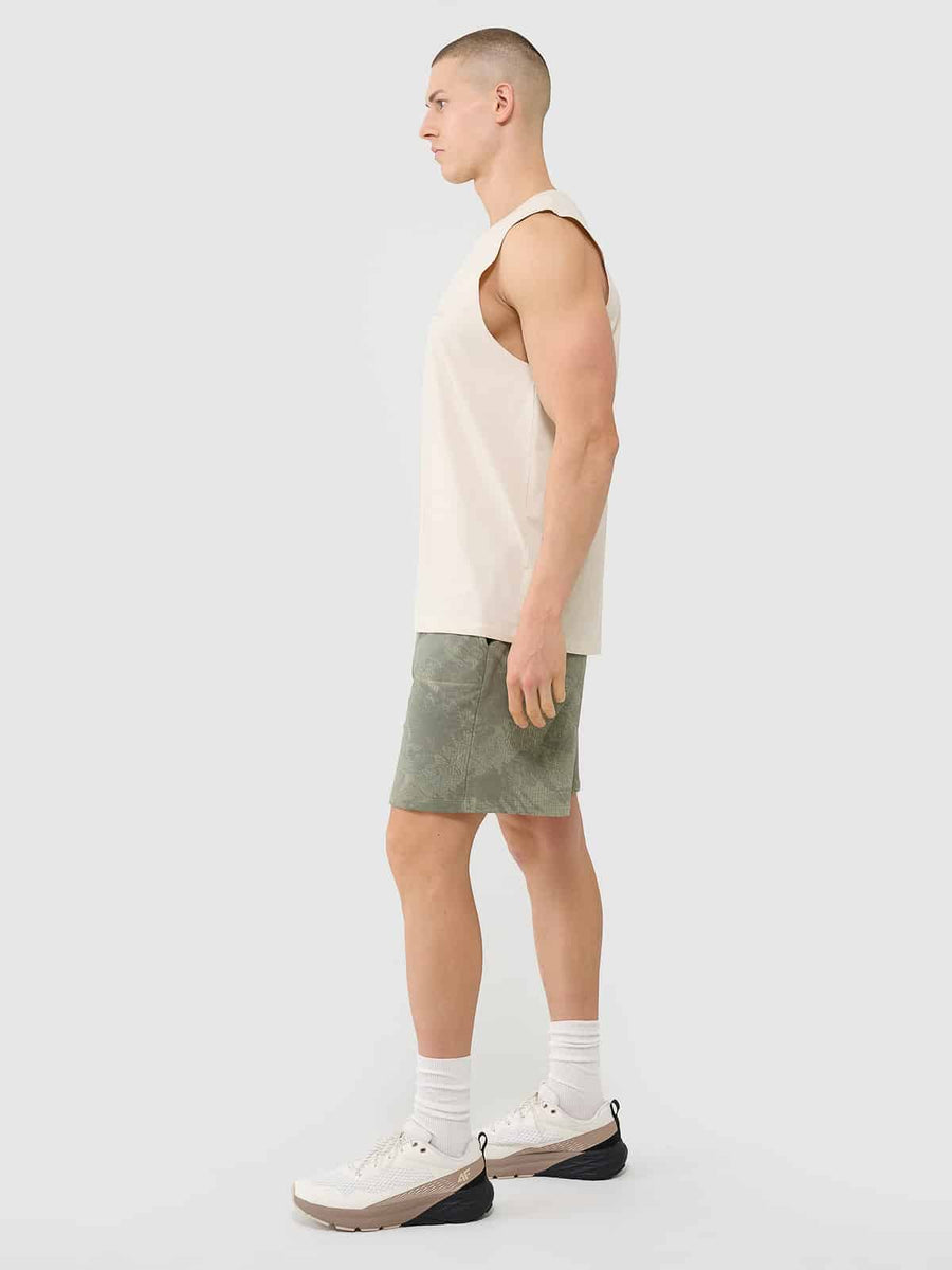 4F SHORTS CAS, OLIVE ALLOVER
