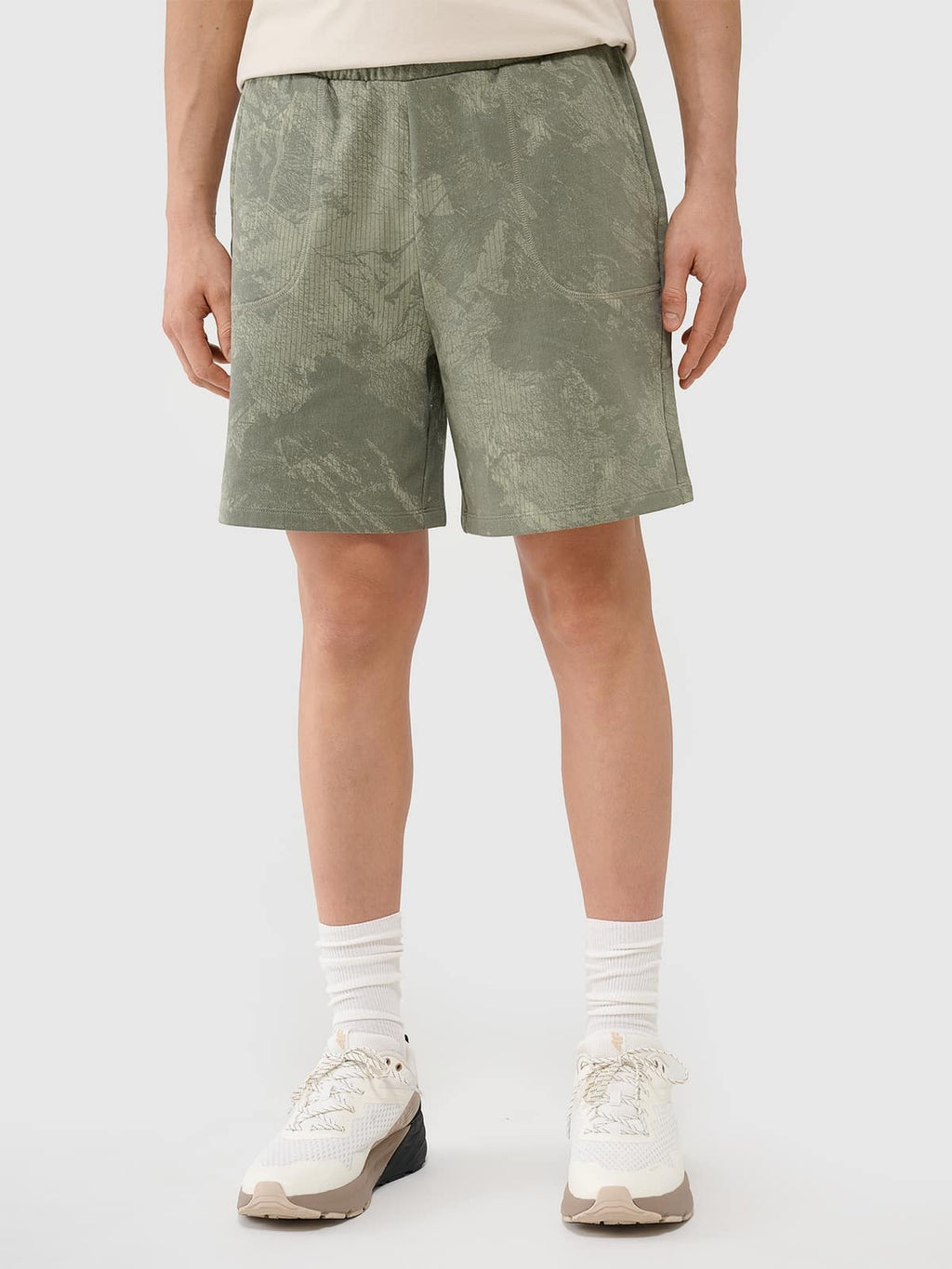 4F SHORTS CAS, OLIVE ALLOVER
