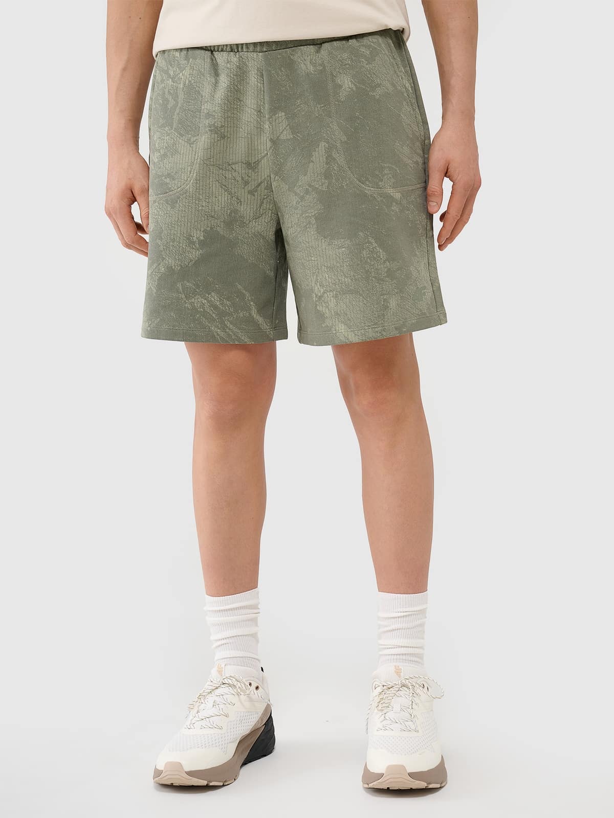4F SHORTS CAS, OLIVE ALLOVER