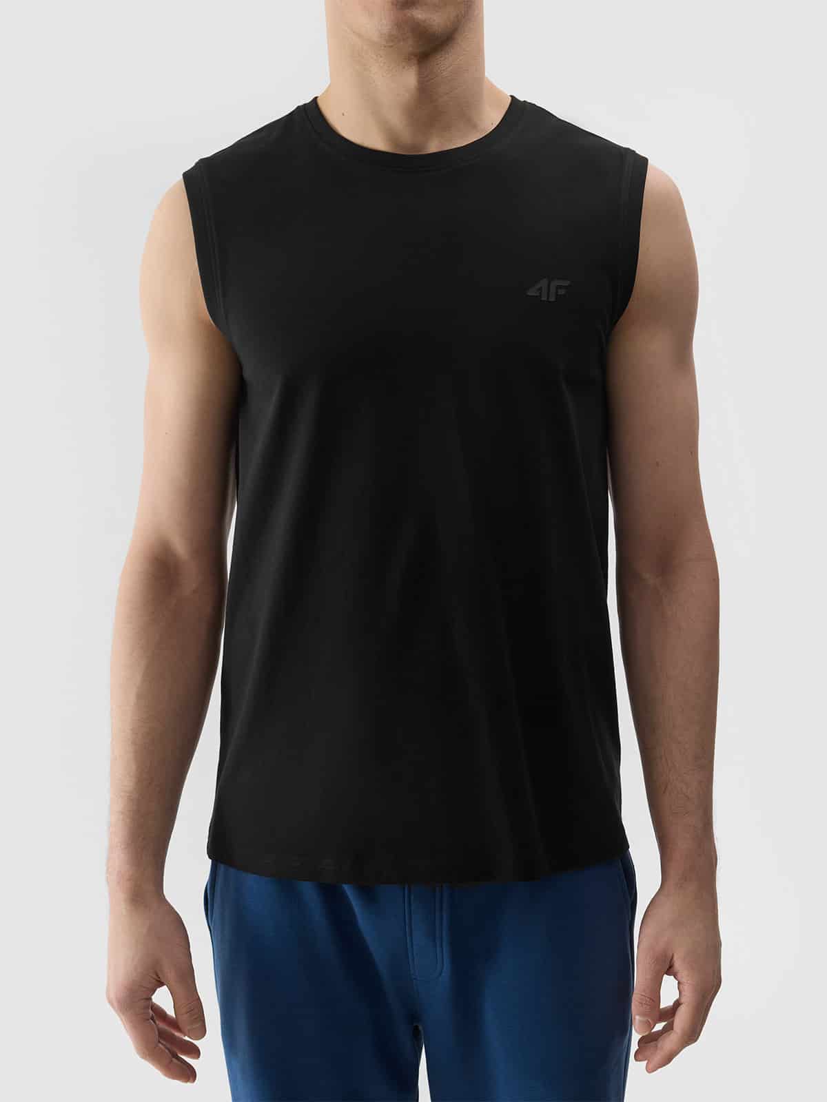 4F SLEEVELESS, DEEP BLACK/075