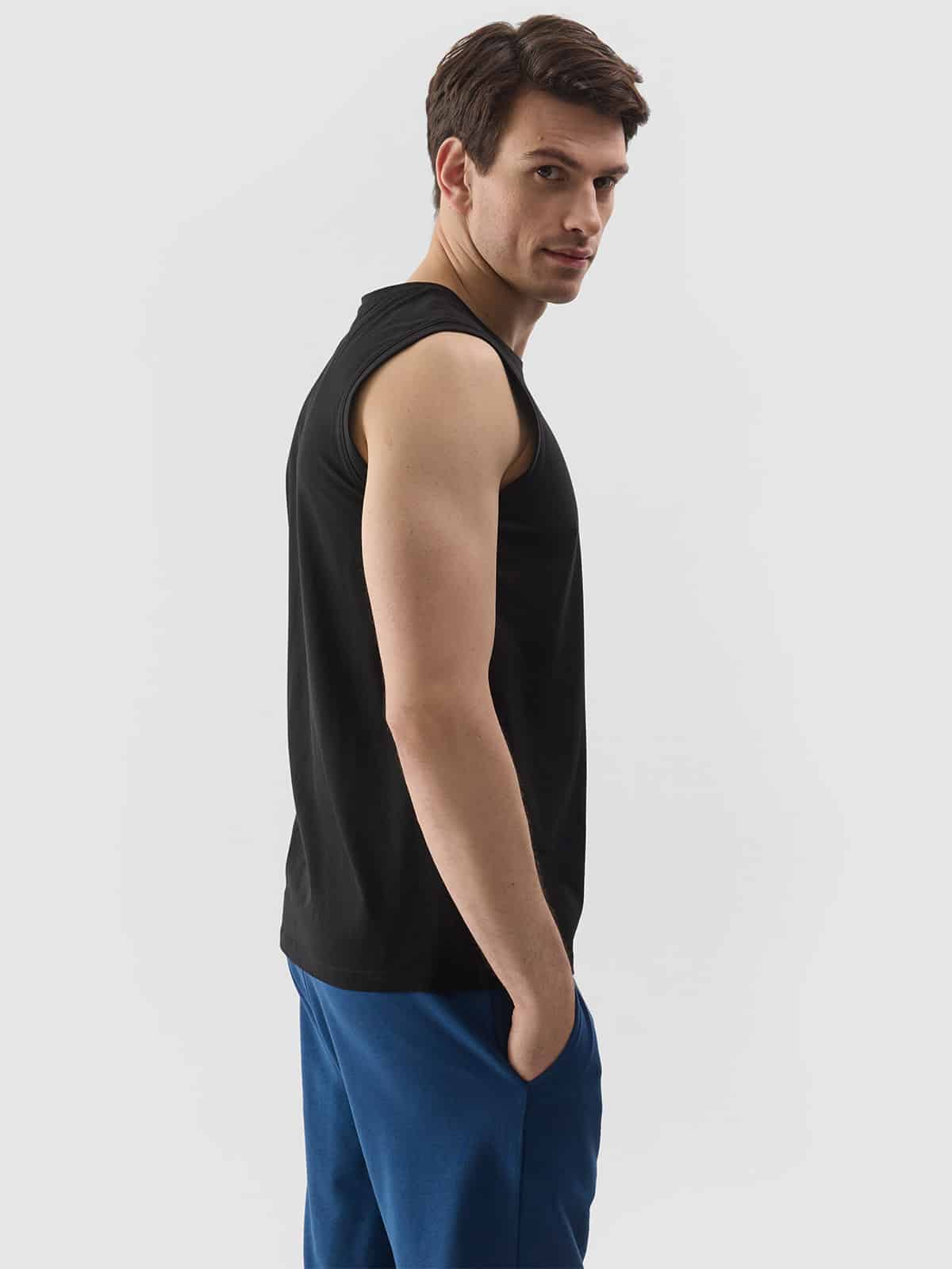 4F SLEEVELESS, DEEP BLACK/075