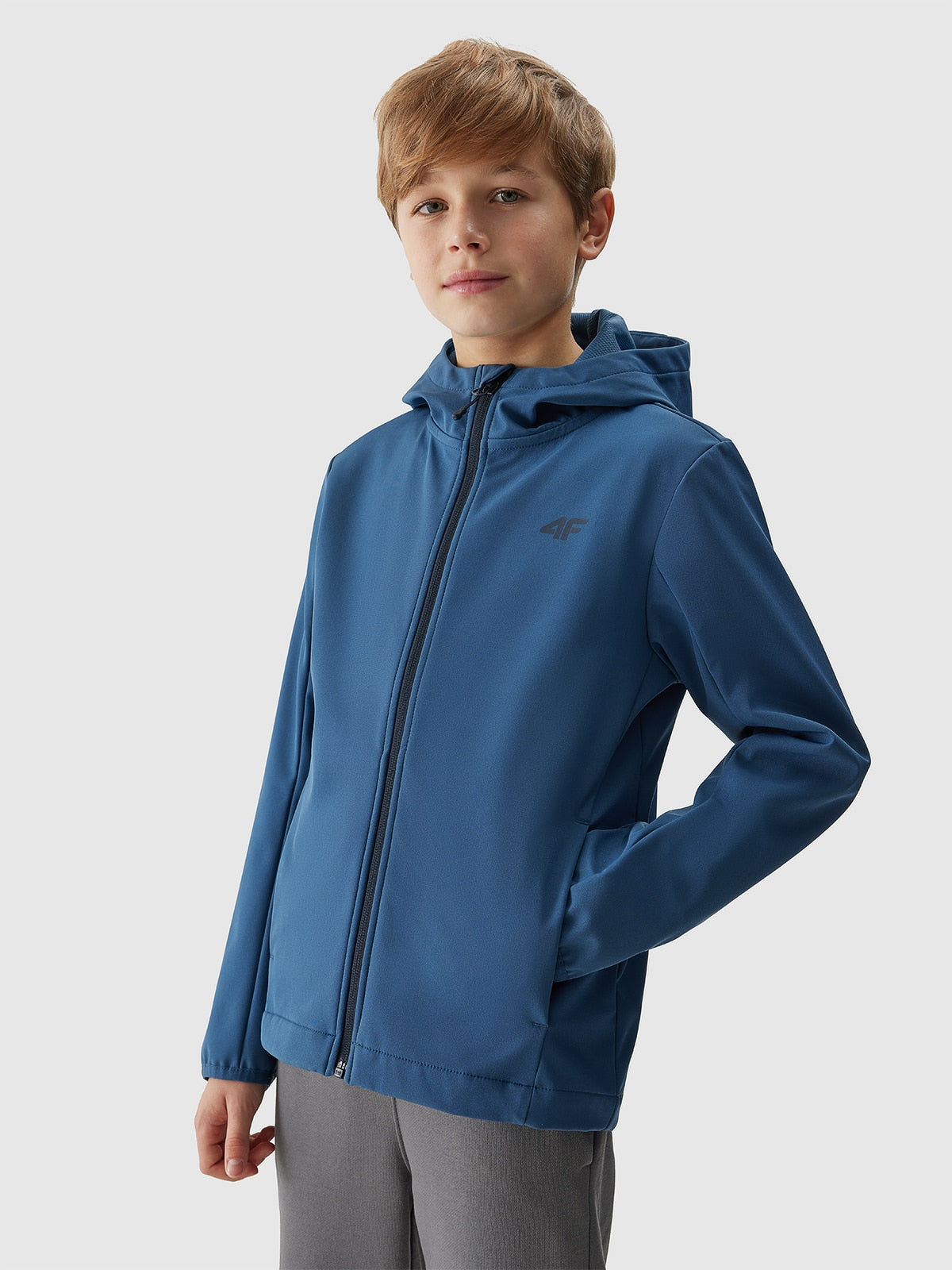 4F SOFTSHELL JACKET, BLUE kids