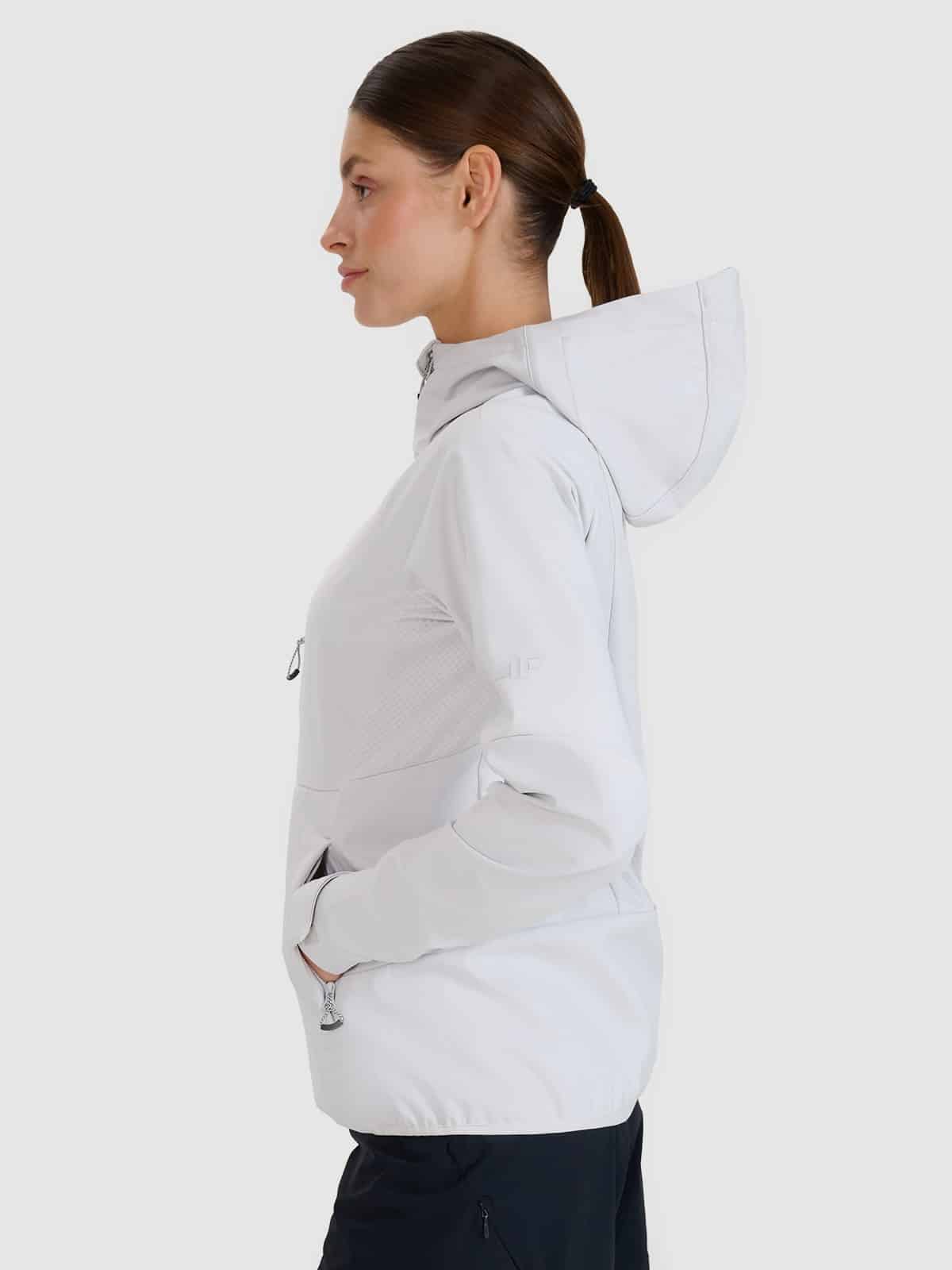 4F SOFTSHELL JACKET, COLD LIGHT GREY