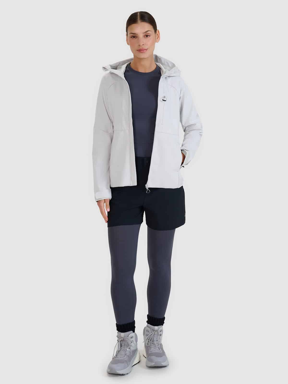4F SOFTSHELL JACKET, COLD LIGHT GREY