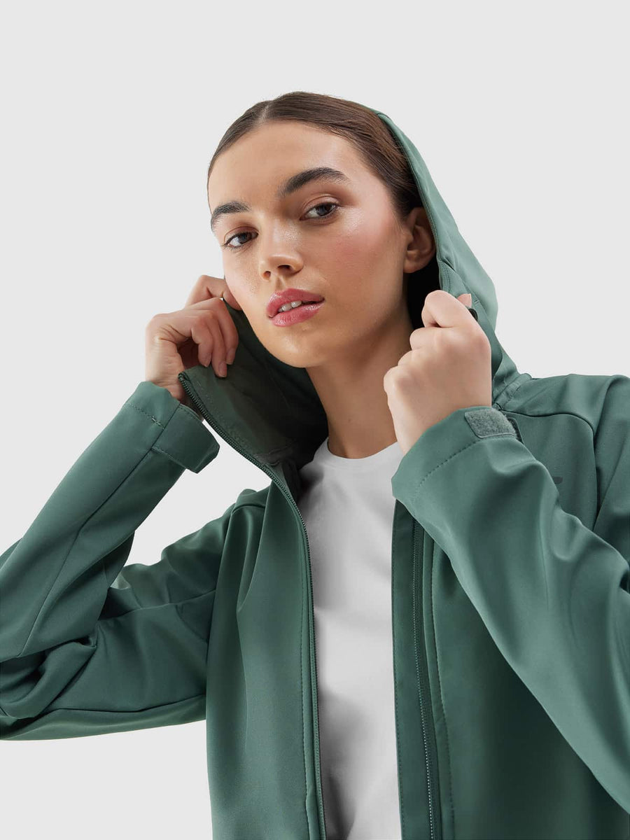 4F SOFTSHELL JACKET, DARK GREEN